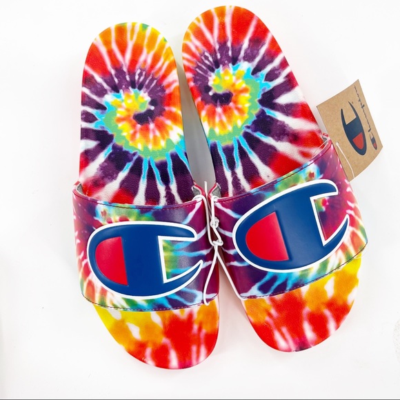 Champion IPO Tie-Dye Slide Sandal, Rainbow Multi, Men’s Size 12, NEW! w/tags! - Picture 12 of 12